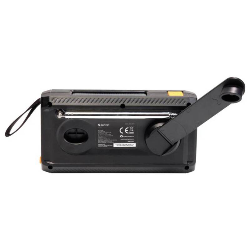 Denver Radio Empfänger Akku Radio Schwarz DAB Plus UKW Powerbank Bluetooth - 5706751088483