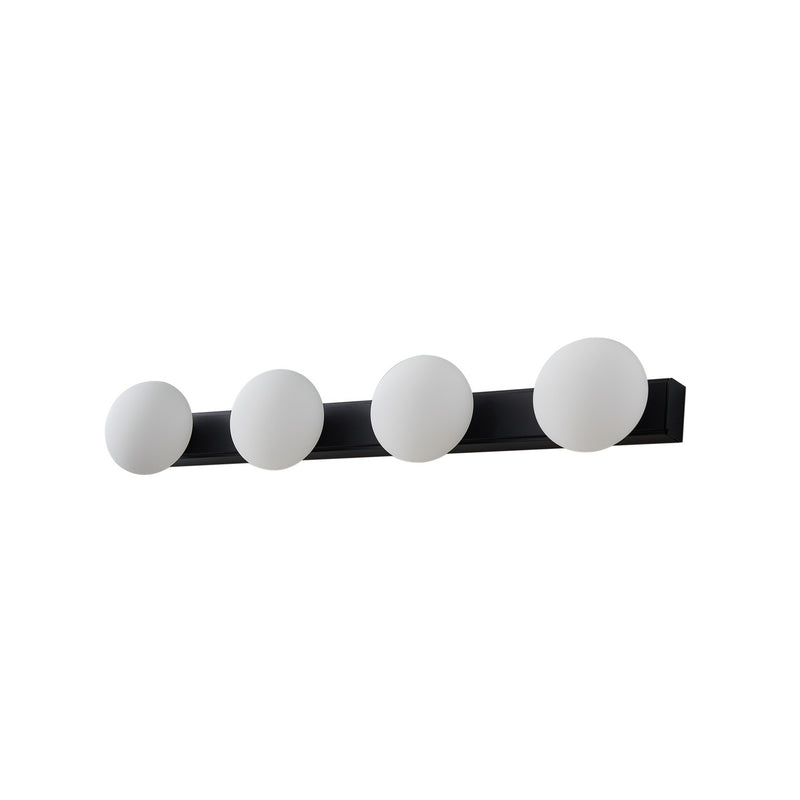 Lucande Wandlampe Badleuchte LED Glas schwarz IP44 Aluminium Myrra 60 cm - 4251911776485