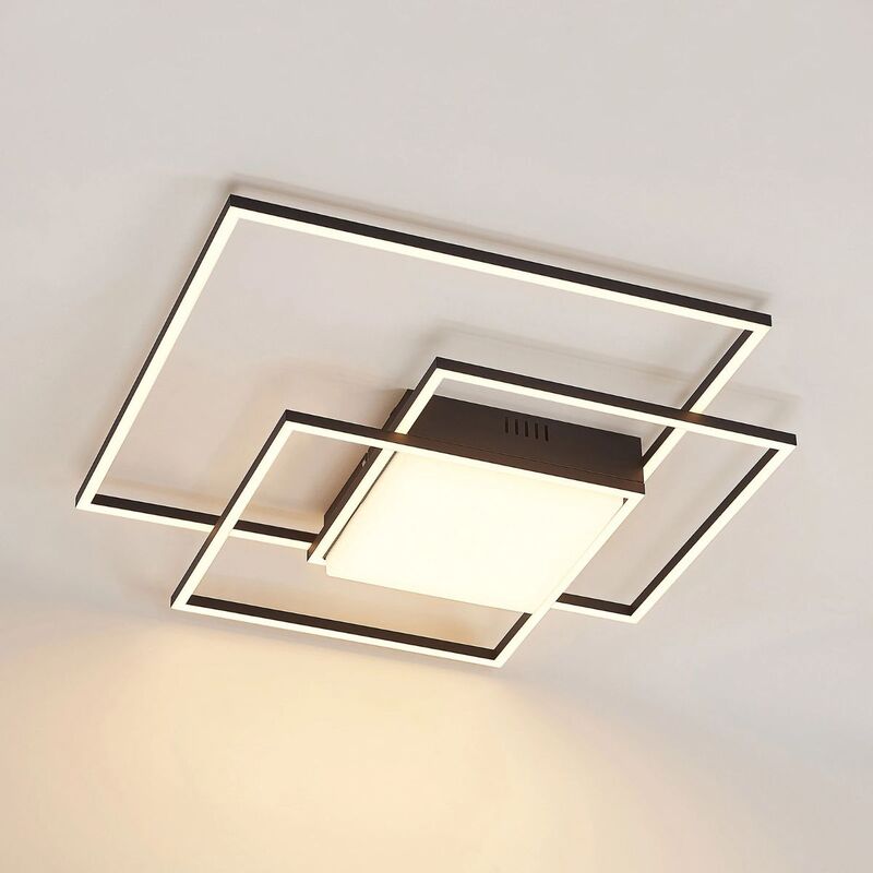 LED Deckenleuchte Lampe Lindby Leuchte Schwarz Aluminium Nelinka Wohnzimmer Essz - 4251911725469