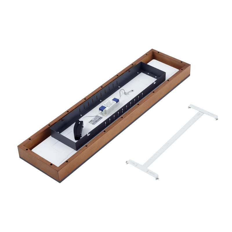 Lindby Deckenlampe Deckenleuchte Laviona LED Lampe graphit 80x20cm warmweiß - 4251911747003