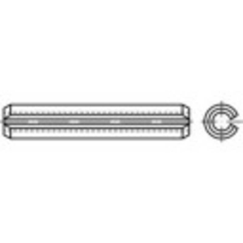 TOOLCRAFT Spannstifte Federstifte Verbindungselement 18 mm 120 mm 10 Stück - 4053199209873