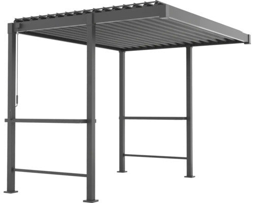 Konsta Grillpavillon Grillpergola Pergola Lamellen anthrazit 300x250cm - 4306516777013