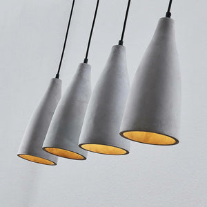 B-Ware Lindby Beton Pendelleuchte Sanne Pendelleuchte Hängeleuchte Lampe Vierflammig