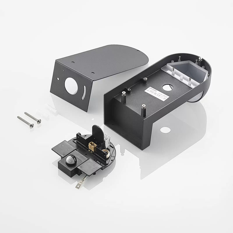 Lucande Außenleuchte Jasmia LED Gartenlampe Sensor dimmbar dunkelgrau IP44 25cm - 4251911739749