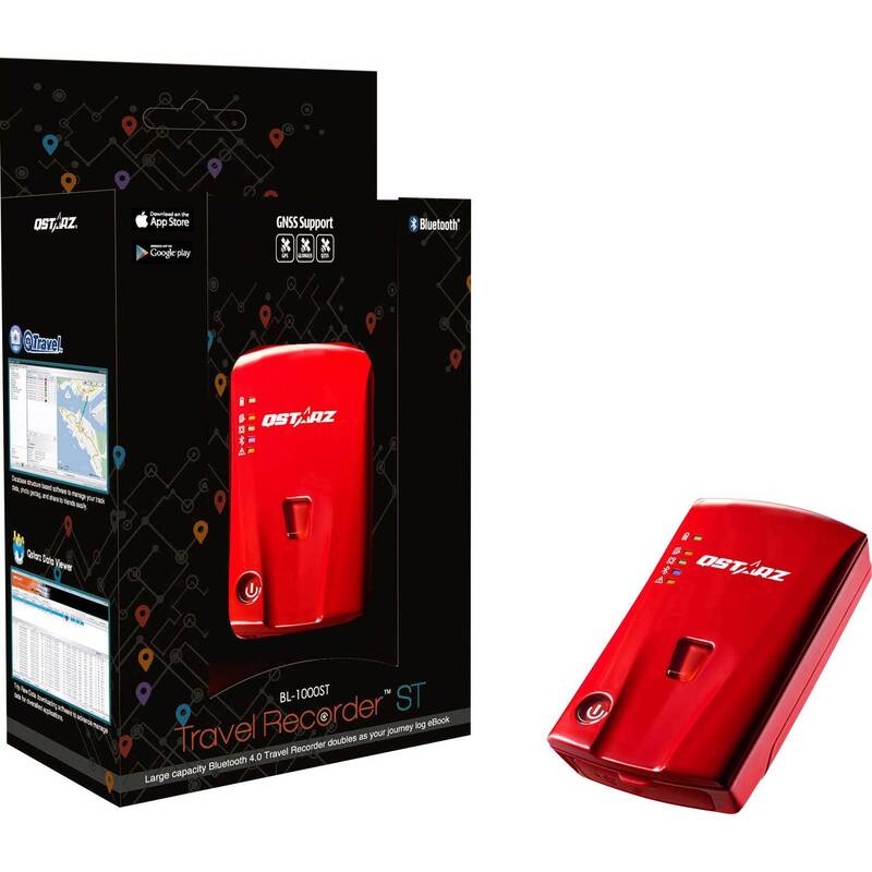 Qstarz BL-1000ST GPS Logger Personentracker Rot 25h Akku Laufzeit 69g - 4712487810510
