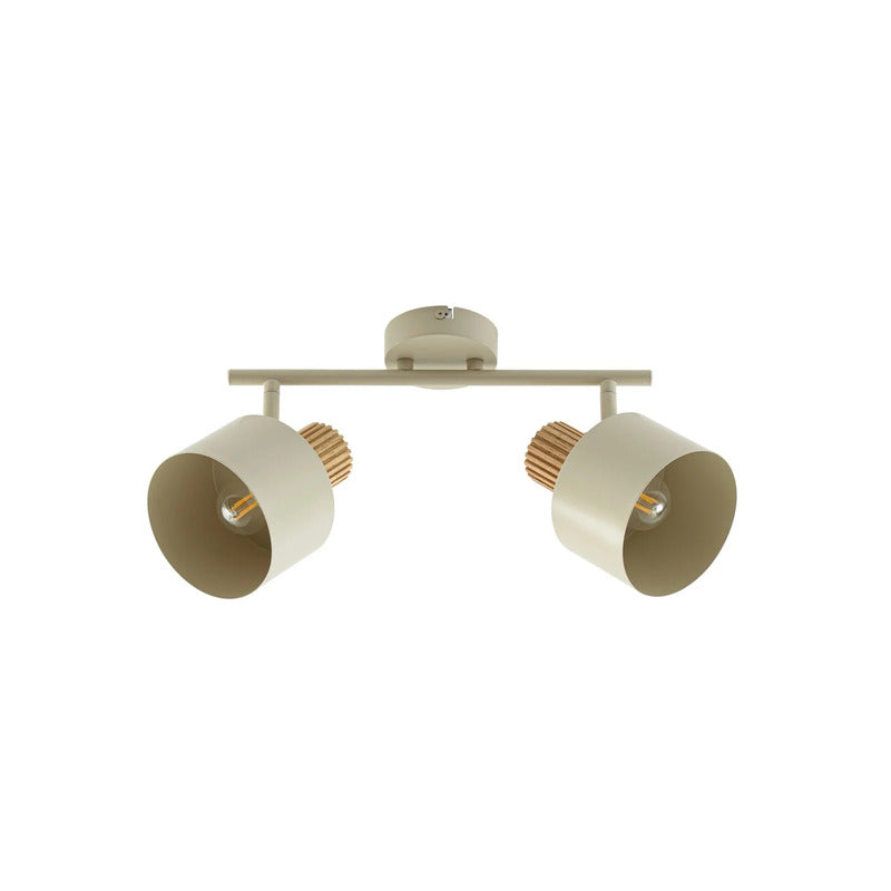 Lindby Deckenstrahler Lenja LED Strahler dimmbar 2-flammig beige Metall 45,4cm - 4255830917202