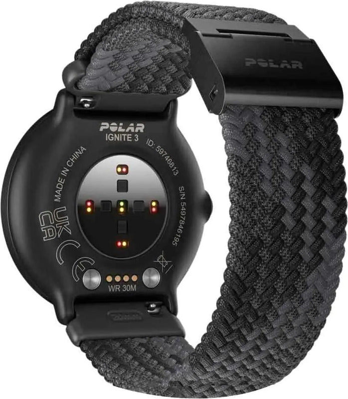 POLAR Sportuhr Fitnessuhr GPS Uhr Ignite 3 Armband Schwarz Größe S M L Unisex - 0725882066233