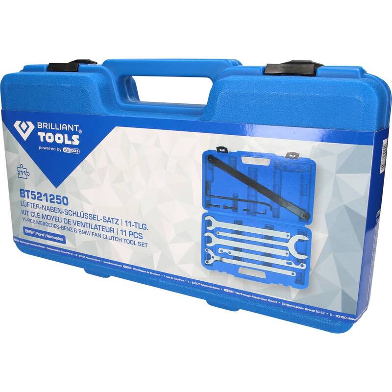 Brilliant Tools Lüfter-Naben-Schlüssel Satz Visco-Kupplung Adapter 11-tlg - 4042146778890