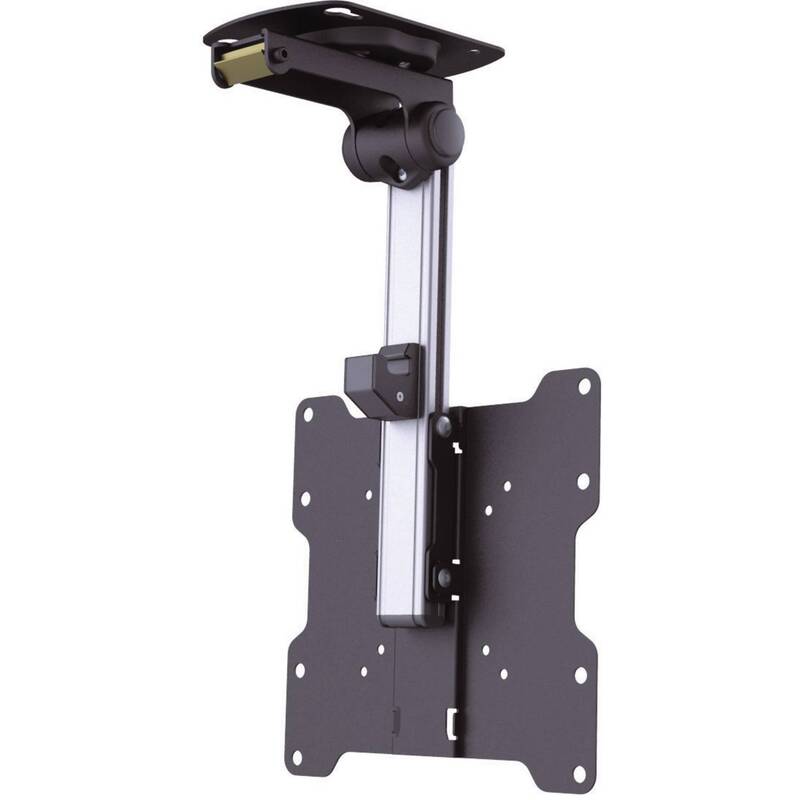 SPEAKA TV-Deckenhalterung 43-94cm neigbar schwenkbar max. 20kg schwarz/silber - 4016138841794