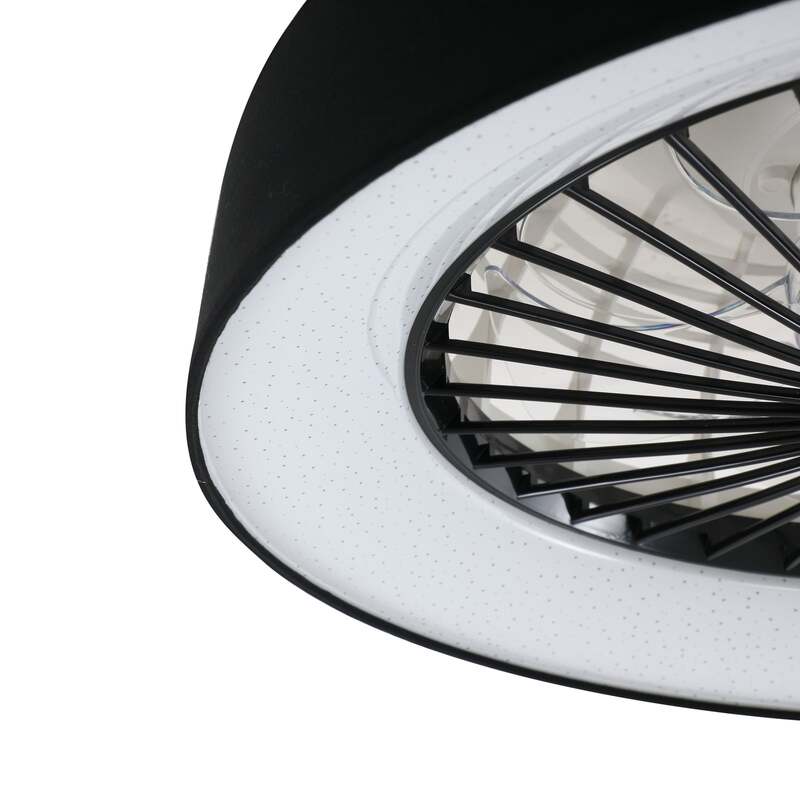 Lindby LED-Deckenventilator Mace schwarz 47 cm leise dimmbar für 15 m² - 4251911780192