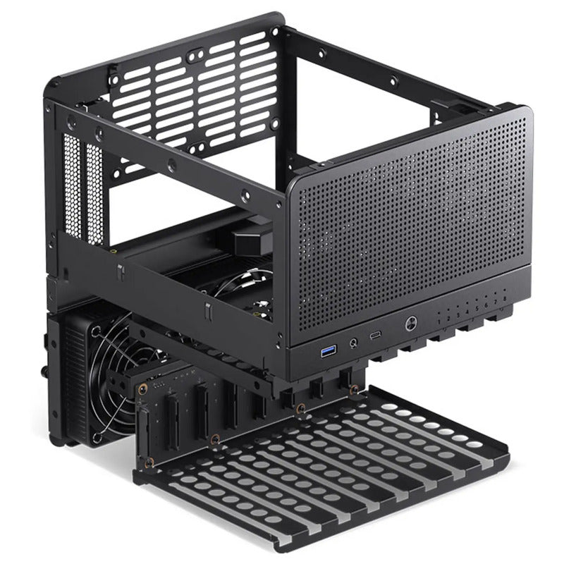 Jonsbo N3 NAS Gehäuse Mini-ITX Aluminium schwarz 3,5 Zoll HDDs 8-fach Hot-Swap - 6970620553184
