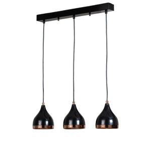 B-Ware Opviq Hängeleuchte Pendelleuchte Yildo Metall schwarz kupfer Wohnzimmer E27 LED