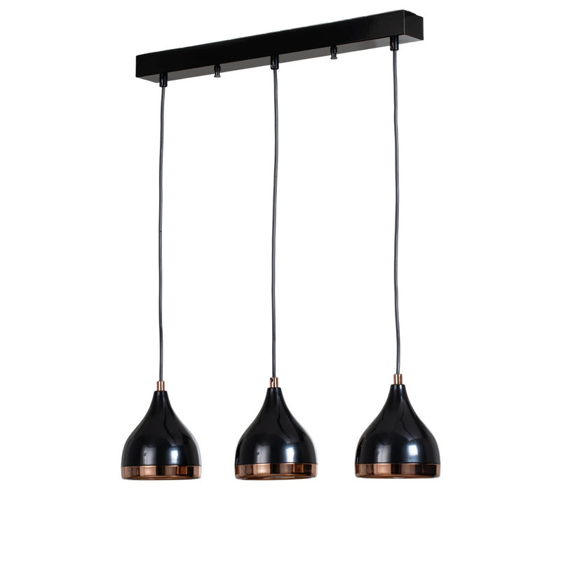Opviq Hängeleuchte Pendelleuchte Yildo Metall schwarz kupfer Wohnzimmer E27 LED - 8684283484959