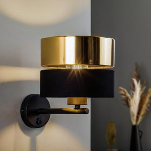 B-Ware Euluna Wandleuchte Hilton Led Leselicht Wandlampe Wandlicht Lampe Schwarz Gold