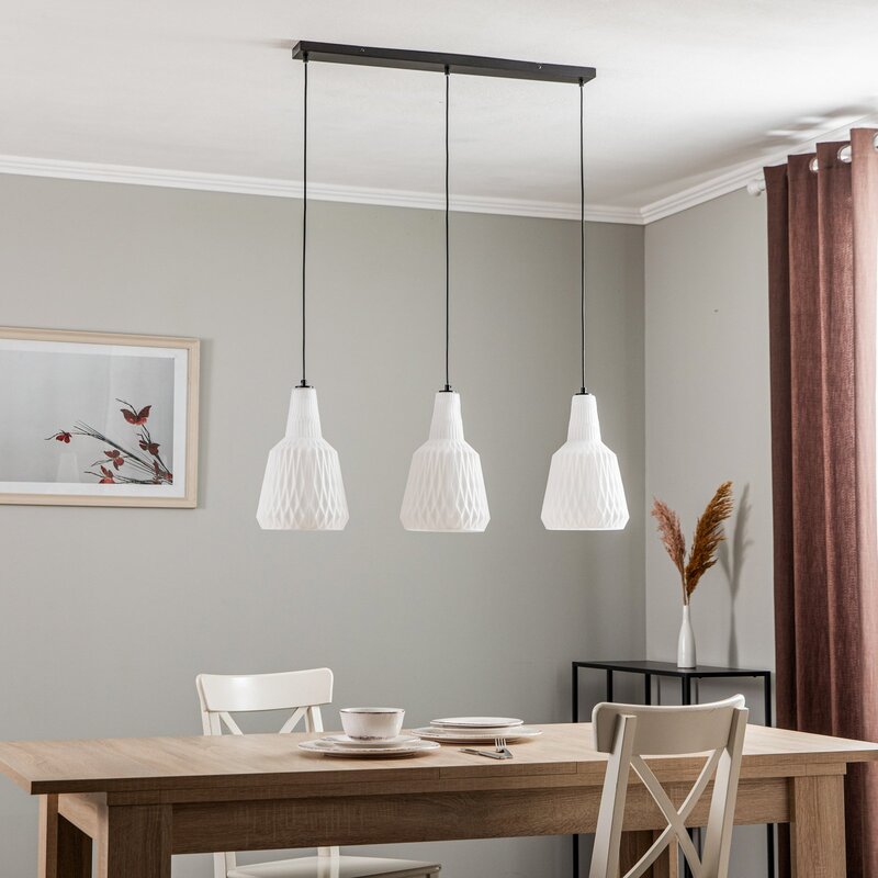 Lindby Belarion Hängeleuchte opal 3fl Glas Hängelampe Lampe Leuchte Deckenla166 - 4251911778458