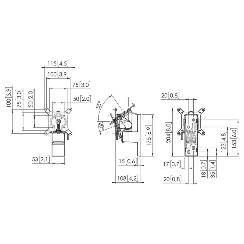 Vogel's Monitor-Wandhalterung MOMO 2116 Display Halterung neigbar schwarz - 8712285353703