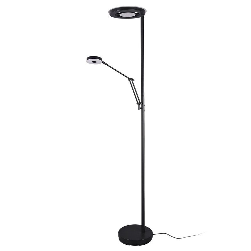 Trio Lighting Deckenfluter Stehlampe LED Leselicht Barrie schwarz matt Metall - 4017807467598
