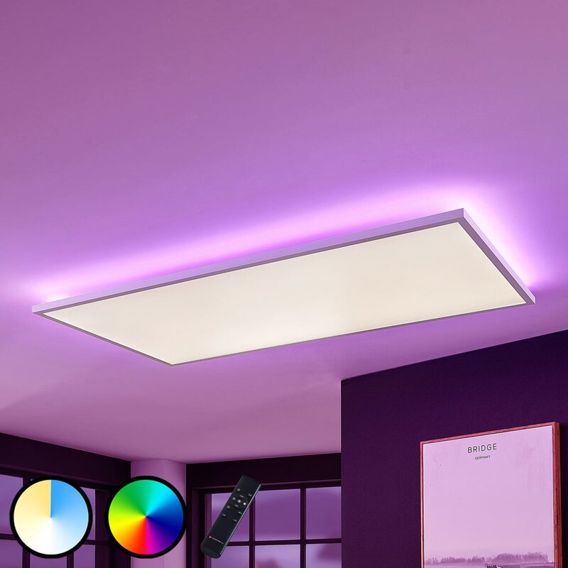 Arcchio LED Panel Deckenleuchte Flächenleuchte Fernbedienung weiß CCT RGB dim13 - 4251096553345