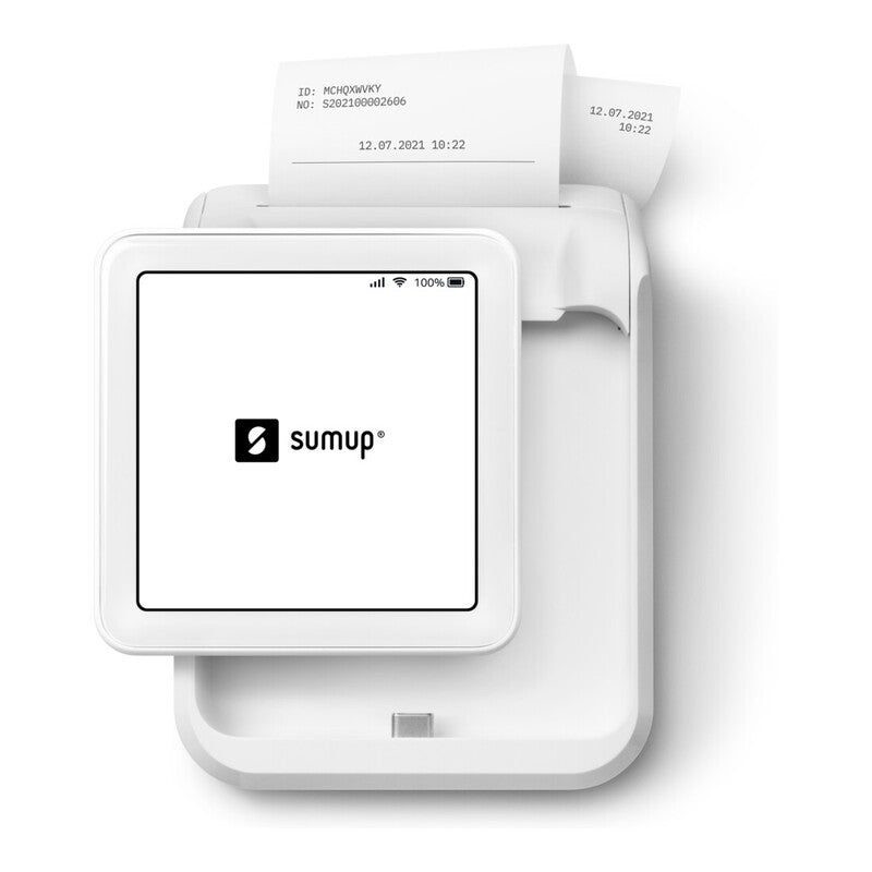 SumUp Kartenterminal Solo mit Drucker mobil Zahlungsterminal NFC kontaktlos weiß - 4260325423724