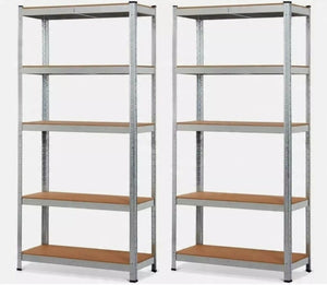B-Ware Izzy 2er-Set Regale 180x90x40 cm Metall 5 Böden Tragkraft 875 kg Werkzeuglose...