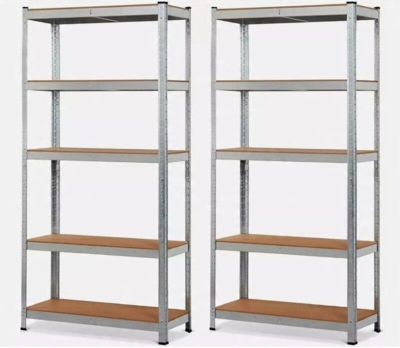 Izzy 2er-Set Regale 180x90x40 cm Metall 5 Böden Tragkraft 875 kg Werkzeuglose... - 4047385850031
