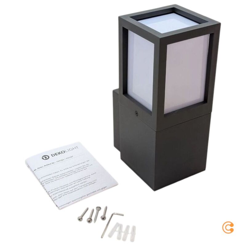 Dekolight Außenwandleuchte Wandleuchte Außenleuchte FACADO II ECKIG E27 - 4042943179517