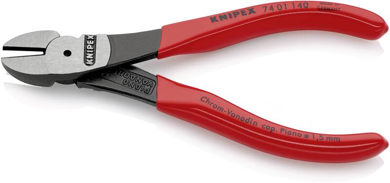 Knipex Kraft-Seitenschneider 74 01 140 140 mm Chrom-Vanadium gehärtet - 4003773039747