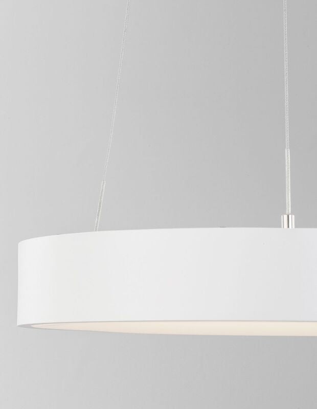 Nova Luce Pendelleuchte Hängeleuchte RANDO THIN LED Weiß Warmweiß dimmbar 38 cm - 5212017420145