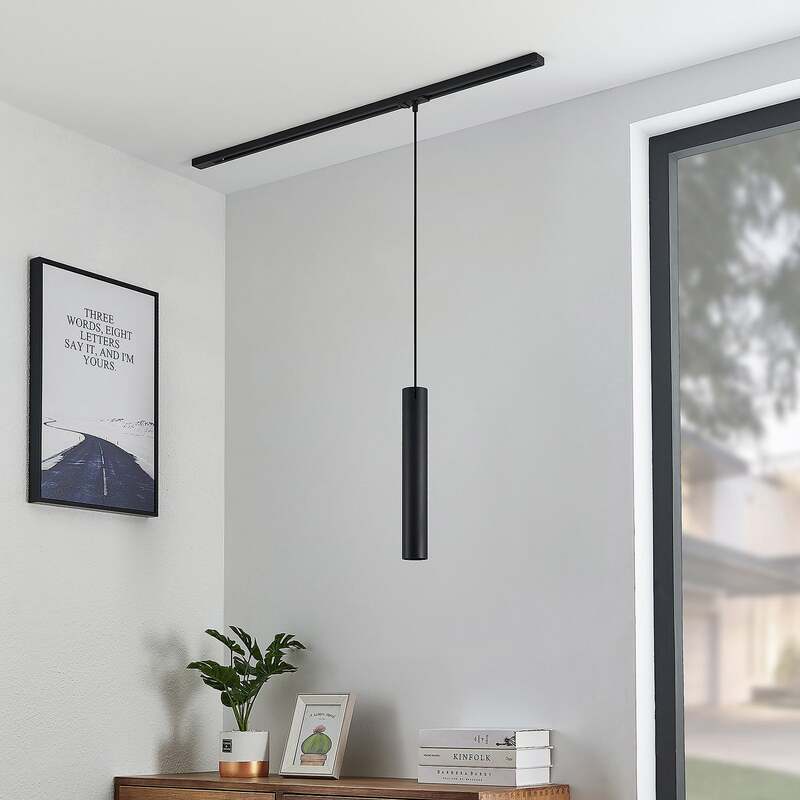Lindby Pendelleuchte Hängeleuchte Linaro LED Lampe Pendellampe schwarz 40cm - 4251911701593