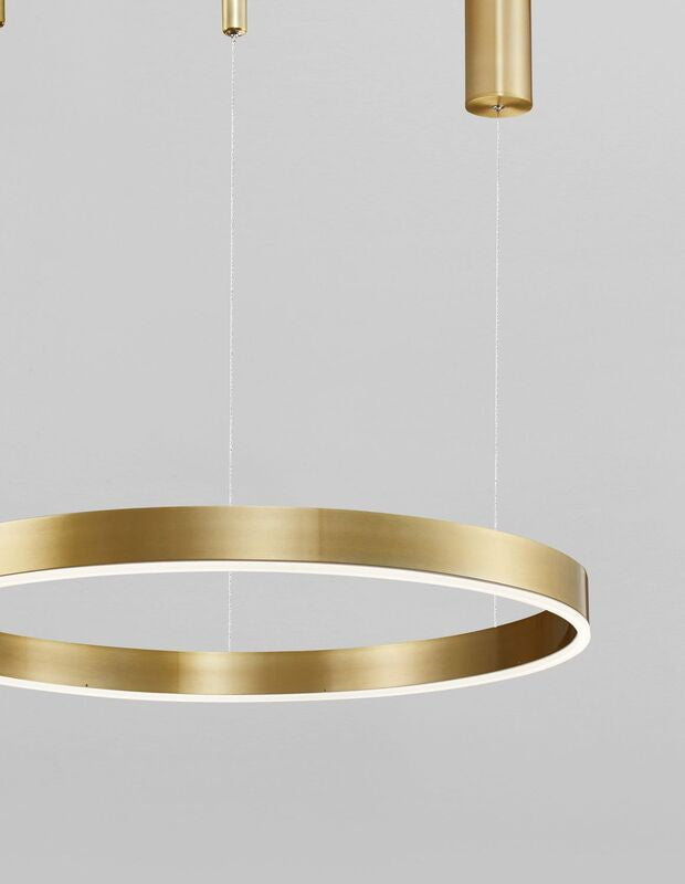 Nova Luce Pendelleuchte Hängeleuchte LED Messing Warmweiß dimmbar MOTIF 60cm 40W - 5212017421920