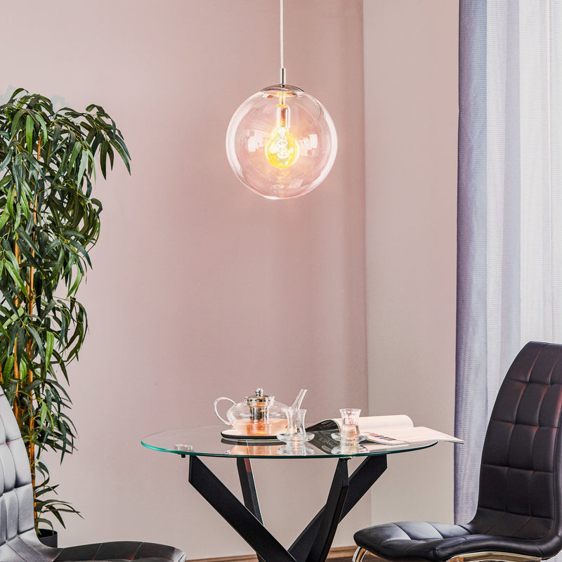 Hängelampe 562 LED Hängeleuchte Pendellampe dimmbar chrom klar Ø30cm 90cm - 5904798618667