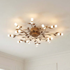 B-Ware Lindby Deckenleuchte Bentas LED Lampe Leuchte warmweiß bronze Ø80cm 11cm hoch