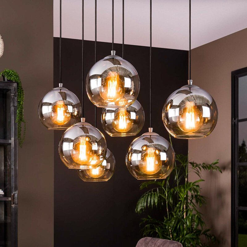 Hängeleuchte Allessandra LED Hängelampe Deckenlampe Lampe Glas siebenflammig - 8713244710728