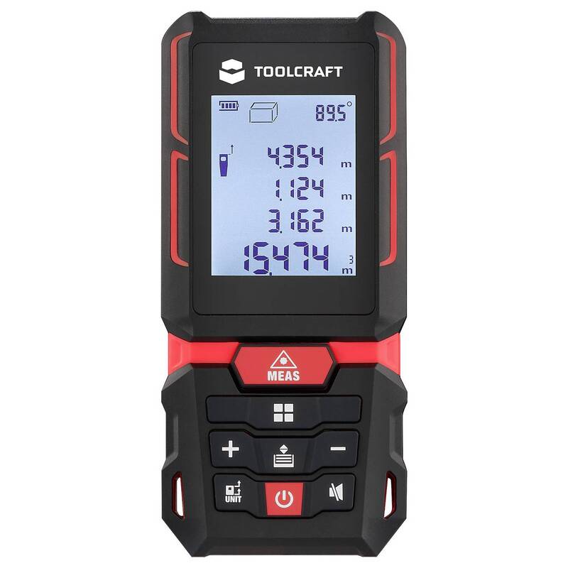 Toolcraft Laser-Entfernungsmesser LDM XG40 L 40m IP65 präzise Messungen 151g - 4064161331485