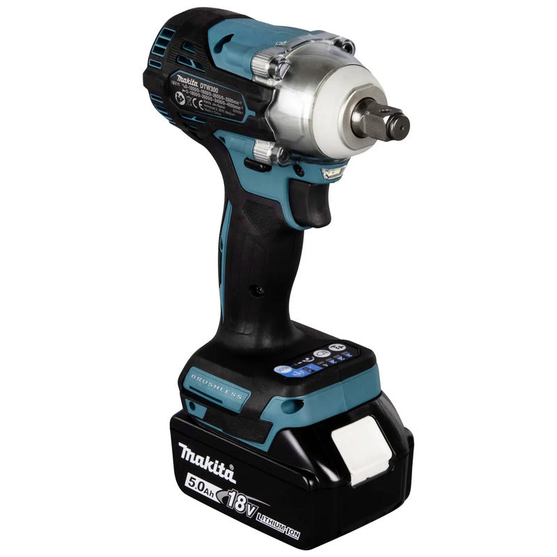 Makita Akku-Schlagschrauber DTW300RTJ 330Nm 18V 2x5Ah Li-Ion Werkzeug 2 Akkus - 0088381898041
