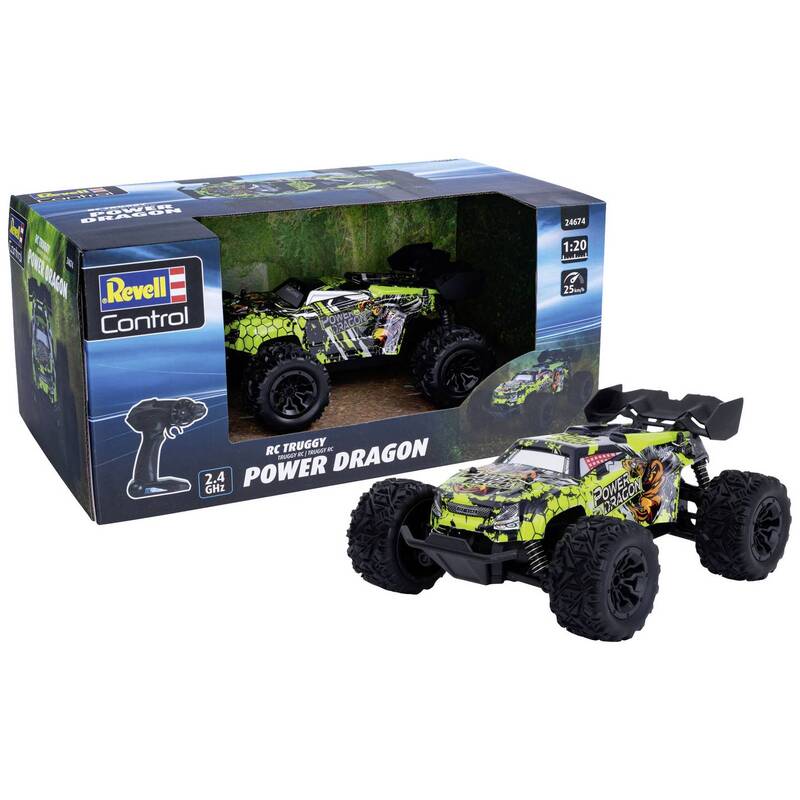 Revell Control RC Einsteiger Modellauto Power Dragon 1:20 Elektro Buggy 25km/h - 4009803124674