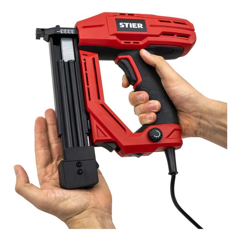 STIER Elektro-Kombi-Tacker TK-18 230V Nagler Tacker Handtacker 400 Nägel Klammer - 4251709612032