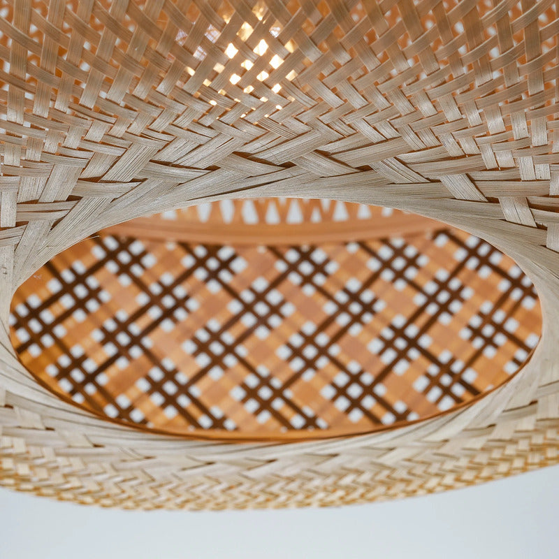 GOOD MOJO Hängeleuchte Pendelleuchte Bambus braun Langkawi E27 LED Ø 50 cm Lampe - 8716248096621