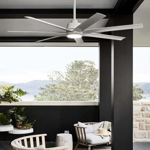 B-Ware Beacon Deckenventilator Atlanta weiß 142cm leise GX53 LED dimmbar Fernbedienung