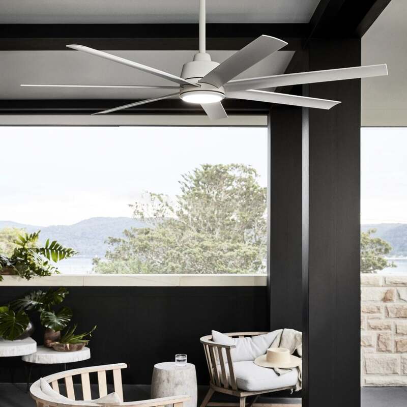 Beacon Deckenventilator Atlanta weiß 142cm leise GX53 LED dimmbar Fernbedienung - 9333509216957
