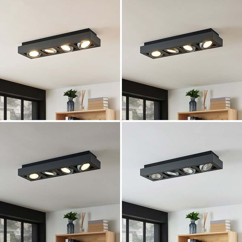Arcchio Deckenstrahler Ronka 4-flammig LED dimmbar dunkelgrau Aluminium 65cm - 4251096559736