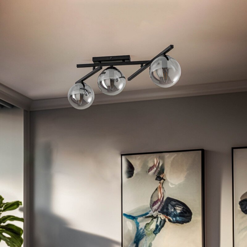 EMIBIG Deckenlampe Smart schwarz/grafit 3-flammig Deckenleuchte Leuchte Lampe85 - 5901738921399