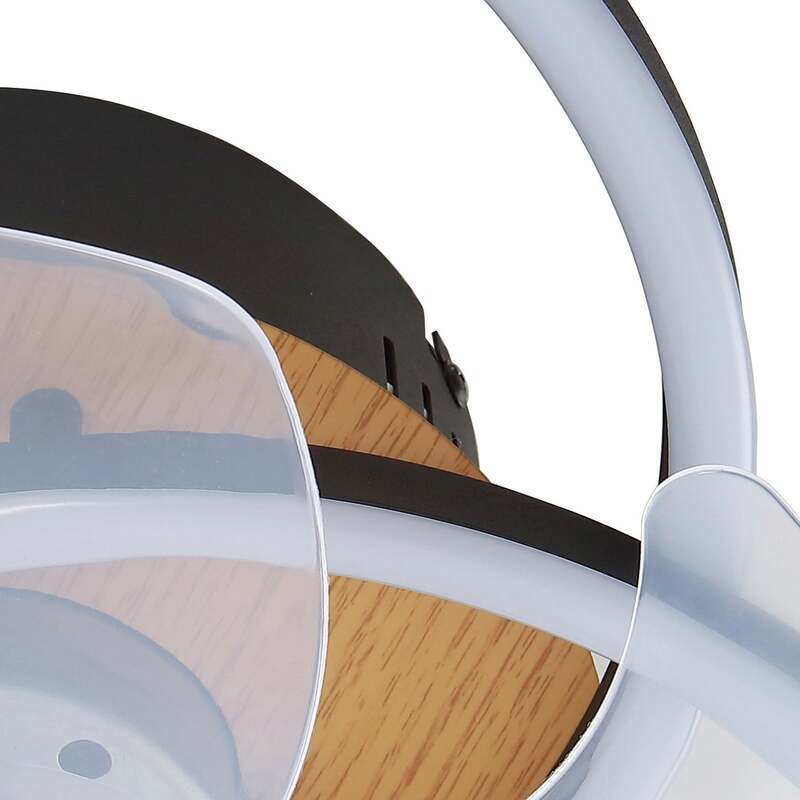 Lindby Deckenventilator Lomana LED Ventilator dimmbar schwarz CCT für Räume 15m² - 4251911780086