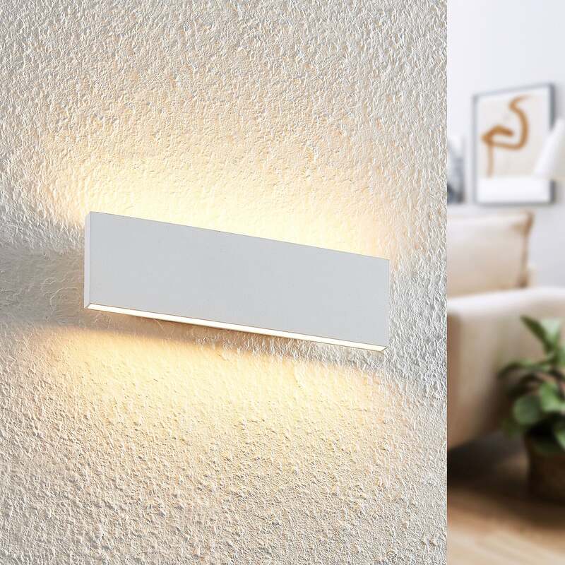 Lindby Wandleuchte Ignazia LED Lampe dimmbar warmweiß Metall 28cm weiß 1500lm - 4251096596731