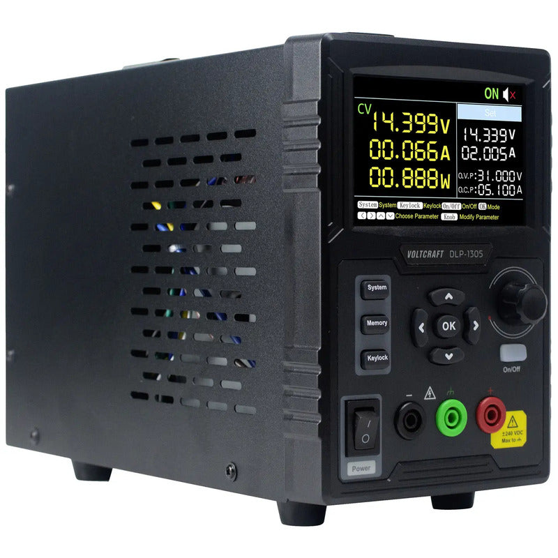 VOLTCRAFT Labornetzteil Netzgerät DLP-1305 Stromversorgung USB Kabel Sicherung - 4064161230412