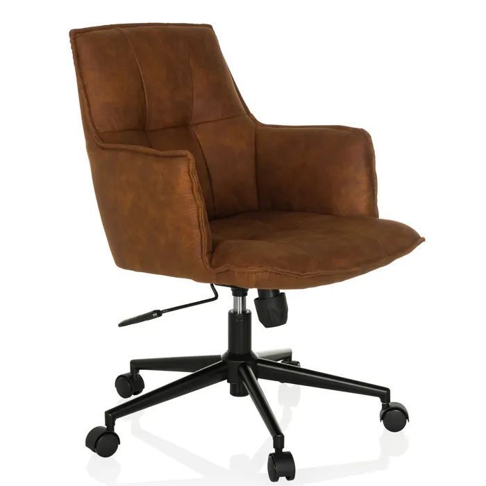 hjh LIVING SOLAO LIFE Vintage Drehstuhl schwarz für Home Office und Wohnzimmer - 4064323038856