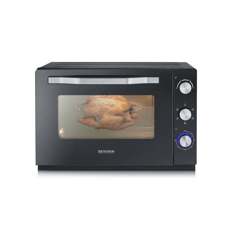 Severin 2073 Minibackofen 60 l mit Timer Grillfunktion Pizzastein schwarz - 4008146040443