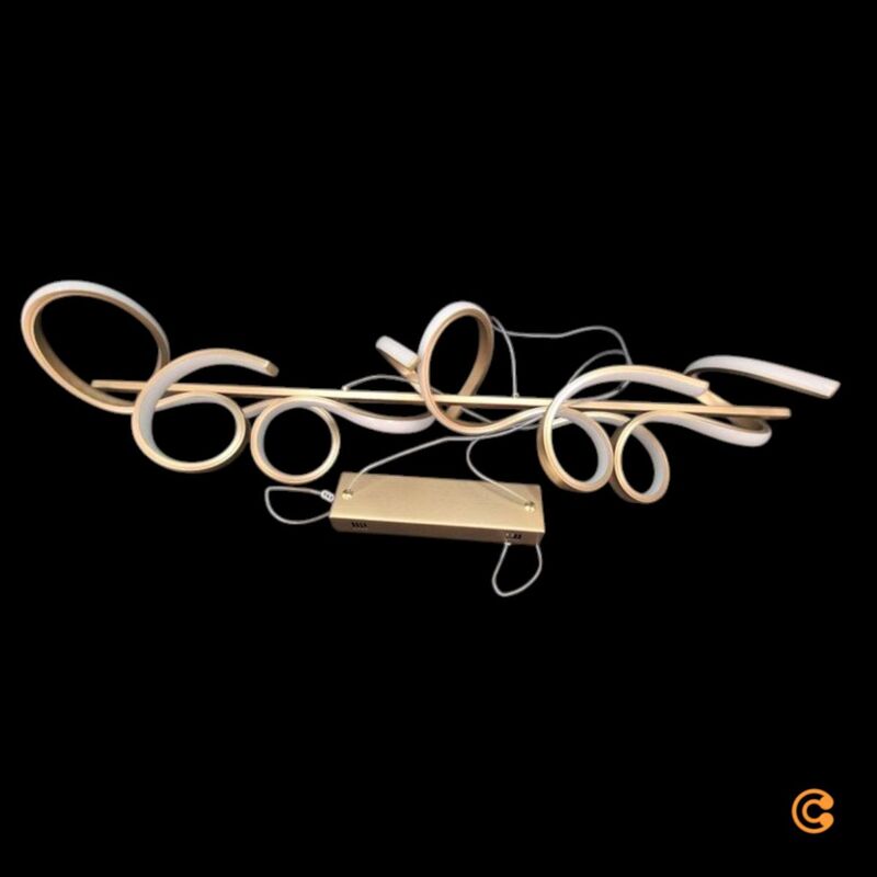 JUST LIGHT Pendelleuchte Hängeleuchte LED Curls Messing Metall dimmbar 99 cm988 - 4043689959890