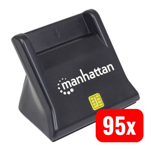 B-Ware Manhattan Chipkartenleser USB-Smartcard SIM Kartenlesegerät kompakt Lesegerät