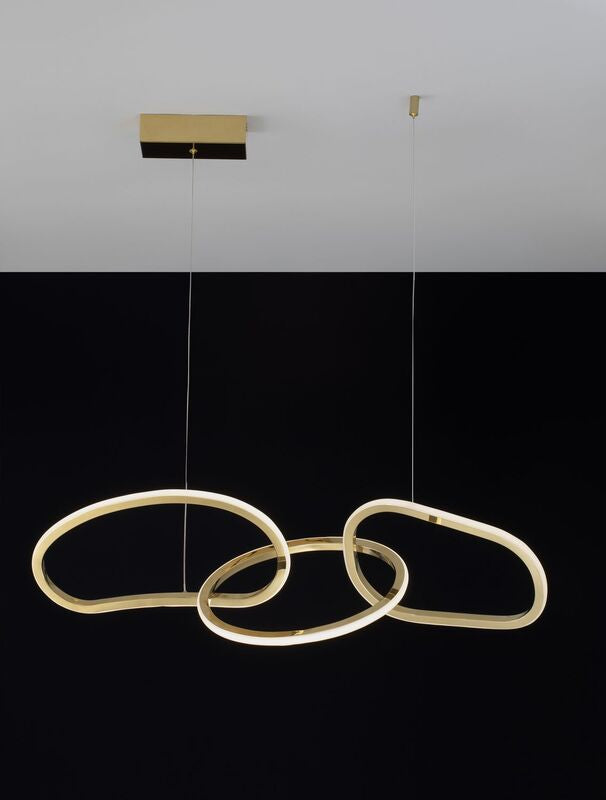 Nova Luce Pendelleuchte Hängeleuchte LED Gold GIRISH Warmweiß dimmbar 41 W Lampe - 5212017433114